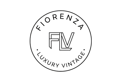 maak een straks logo zonder achtergrond rond met Fiorenza Luxury Vintage