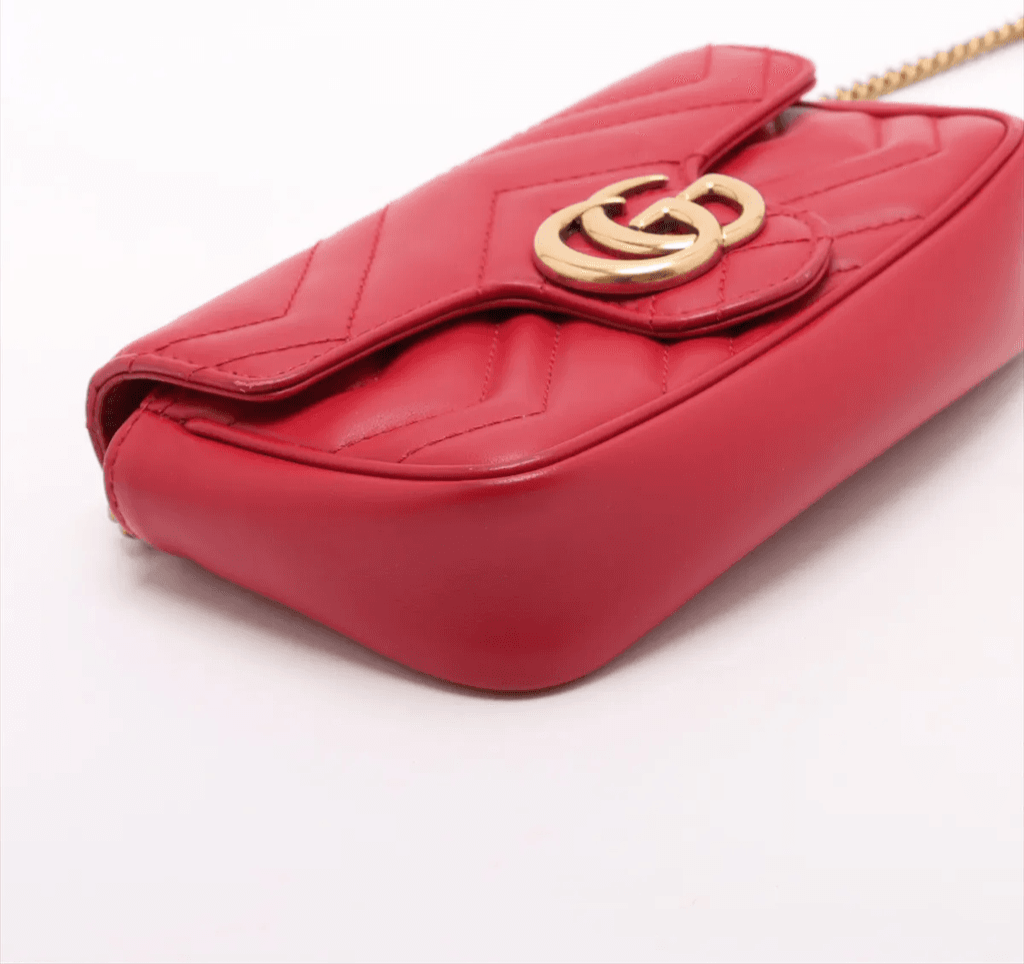 Gucci Marmont Matelasse Super Mini Rood (U2)