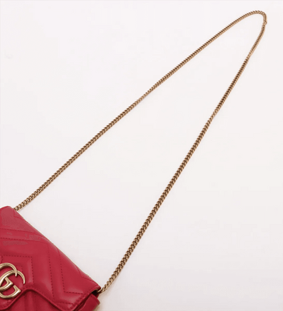 Gucci Marmont Matelasse Super Mini Rood (U2)