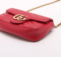 Gucci Marmont Matelasse Super Mini Rood (U2)