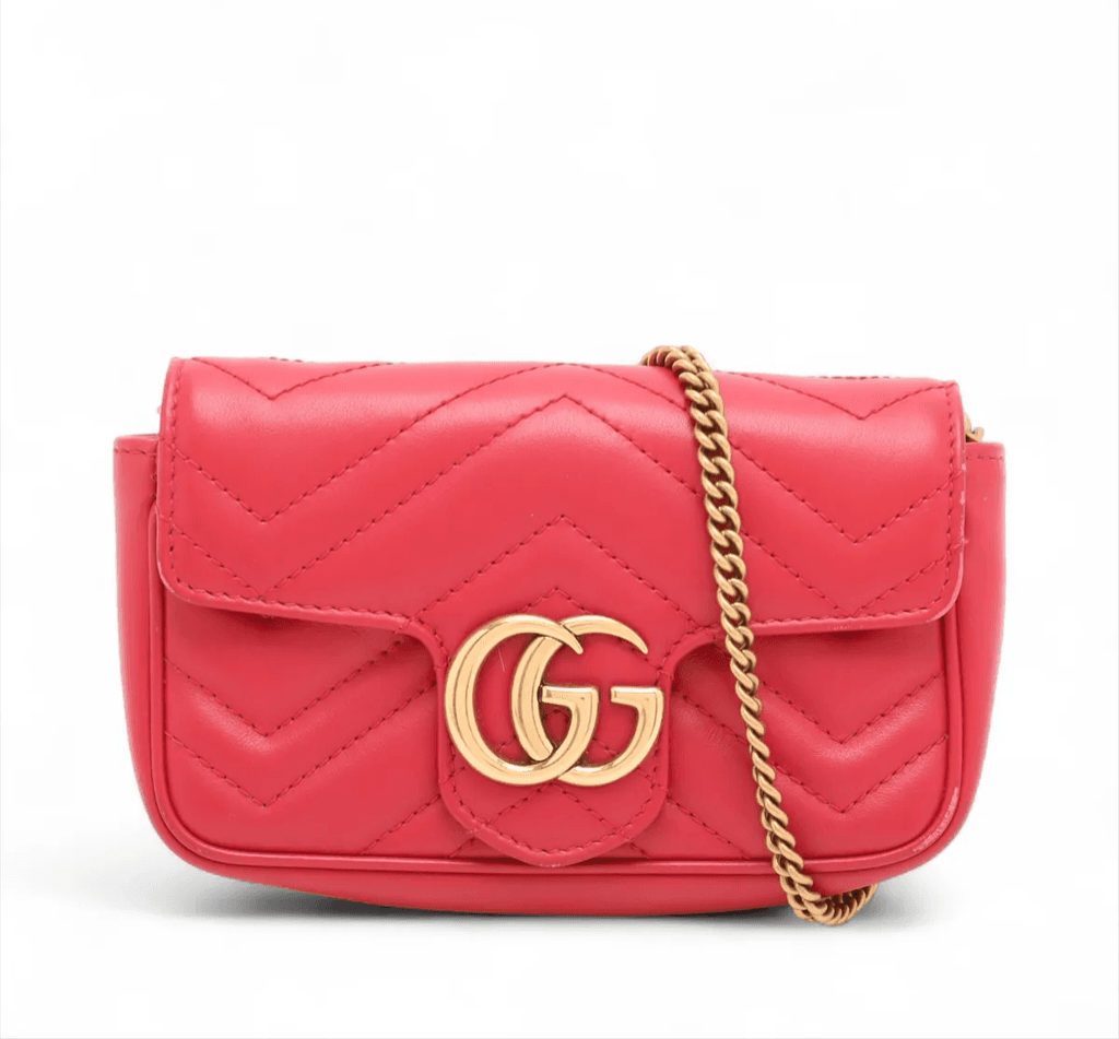 Gucci Marmont Matelasse Super Mini Rood (U2)